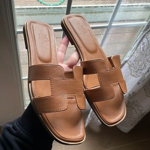 Brown H Sandals